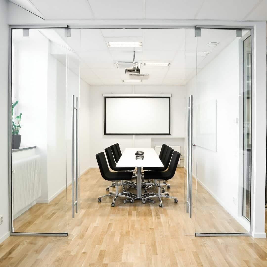 Strategic lighting used in video conference room